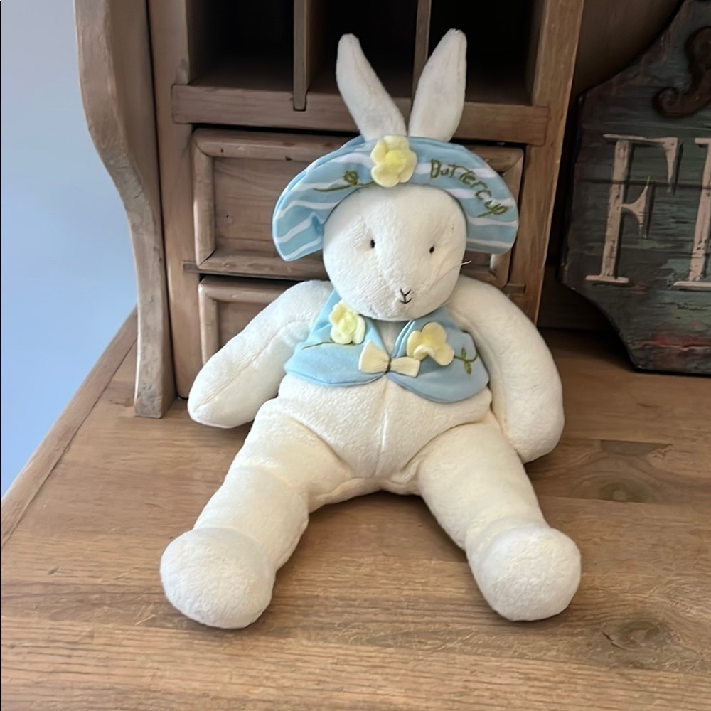 Bunnies By the Bay “Buttercup” Plush Rabbit Easter Hallmark 2002 Dressed